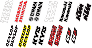 Fork And Swingarm Decals Black, Gray, 1, nordicamoto.ro