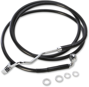 Extended Length Black Vinyl Brake Line Kit Black Oversize [+102 mm (4'')], 2, nordicamoto.ro