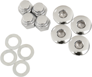 Replacement Rocker Shaft End Plugs And Nuts Silver