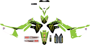 Complete Graphics Kit Black, Green, 1, nordicamoto.ro
