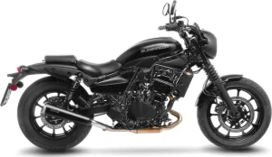 Tobă de eșapament LeoVince Classic Racer Black Edition Slip-On pentru Kawasaki Eliminator, 2, nordicamoto.ro