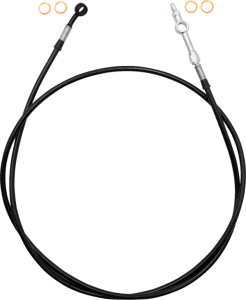 Ez Install Brake Line Black, Clear Pvc Coating 