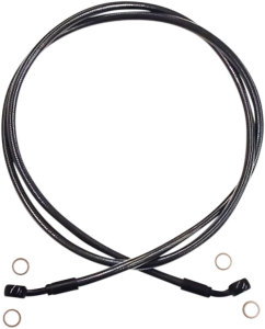 Braided Front Brake Line Black, Black Pearl Oversize [+152 mm (6'')], 1, nordicamoto.ro