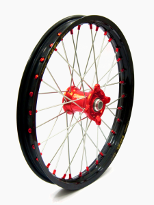 Elite Mx-en Wheel, Silver Spokes Black, Red