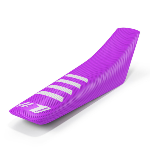 Husă Universală pentru Șa ONEGRIPPER RIBBED Mov/Alb – Enduro & Motocross, nordicamoto.ro