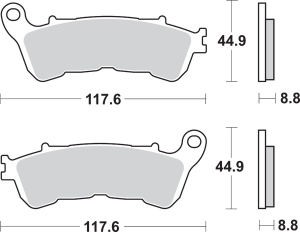 Hs Street Excel Sintered Front Brake Pads, 1, nordicamoto.ro