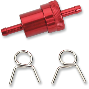 Anodized Aluminum Fuel Filter Red