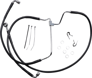 Extended Length Black Vinyl Brake Line Kit Black Oversize [+51 mm (2'')], 1, nordicamoto.ro