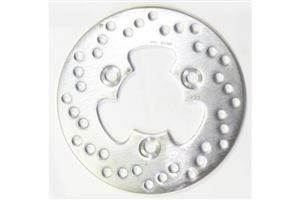 Round D-series Scooter Brake Rotor Silver, Stainless Steel