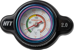 Radiator Cap With Temperature Gauge Black, White 