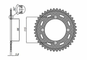 Steel Rear Sprocket Natural
