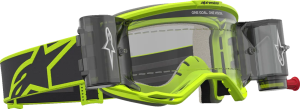 Ochelari Alpinestars Vision 5 Rora Roll-Off Galben Fluo/Negru/Lentila Clara, 3, nordicamoto.ro