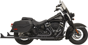 Fishtail True Dual Exhaust System Black, 1, nordicamoto.ro