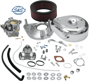 Super E Carburetor Kit W/ Manifold Silver 