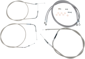 Stainless Handlebar Cable/line Kit Silver
