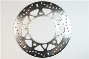 Round D-series Scooter Brake Rotor Silver, Stainless Steel