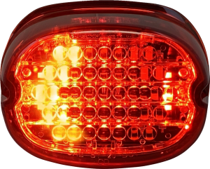 Low Profile Led Taillight With Integrated Auxiliary Turn Signals Red, 1, nordicamoto.ro