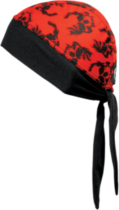Skull Z-wrap Stretch Headwrap Red, 2, nordicamoto.ro