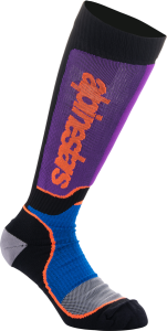 Sosete Copii Alpinestars Mx Plus Black/Purple/Blue