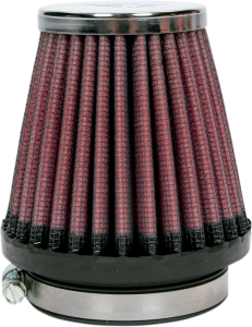 Universal Round Tapered Type Clamp-on Air Filter Black, Red