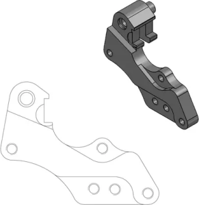 Dakar 298 Mm Front Disc Setups - Adapter Black