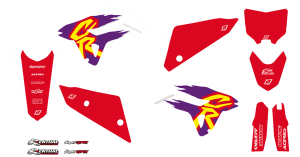 Graphic Kit Retro White, Red, Purple