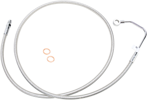 Designer Series Dot Abs-specific Mid Brake Line Kit Silver, Polished, 2, nordicamoto.ro