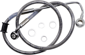 Extended Length Stainless Steel Brake Line Silver, Clear-coated Oversize [+51 mm (2'')], 1, nordicamoto.ro