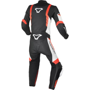 Combinezon de piele 1 piesa de copii MACNA VARSHALL JUNIOR Negru/Alb/Rosu 128, 2, nordicamoto.ro