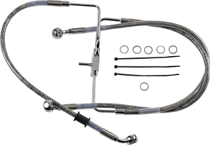 Extended Length Stainless Steel Brake Line Silver, Clear-coated Oversize [+51 mm (2'')], 1, nordicamoto.ro
