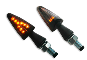 Universal E-marked Led Indicator With Rubber Stem Black