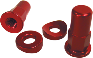 Rim Lock Tower Nut/spacer Set Anodized, Red