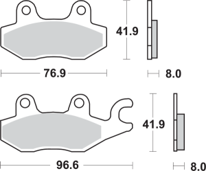 Hs Street Excel Sintered Front Brake Pads, 1, nordicamoto.ro