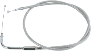 Stainless Braided Throttle Cable Silver, 1, nordicamoto.ro
