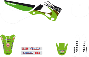 Graphics Kit Black, Green, White, 2, nordicamoto.ro