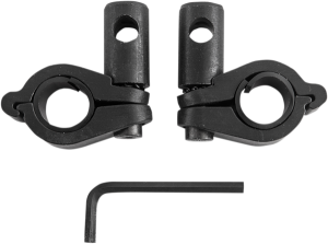 Replacement Round Windshield Handlebar Clamp Kit Black, 2, nordicamoto.ro