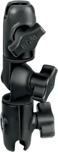 Double Socket Arm With Swivel Black 