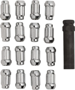 Splined Lug Nut Silver 
