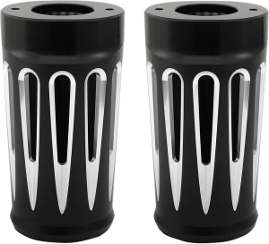 Aluminum Fork Boot Covers Black, Silver, Anodized, 2, nordicamoto.ro