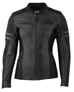 Geaca Piele Dama Rusty Stitches Joyce Black/Grey