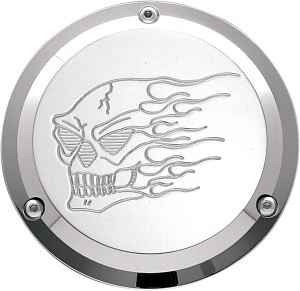 Chrome Billet Derby Cover Chrome, 1, nordicamoto.ro
