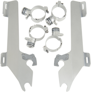 Fats/slim Windshield Trigger-lock Complete Mount Kit Polished