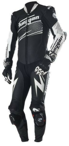 Combinezon Piele Furygan Full Ride Black/White/Silver