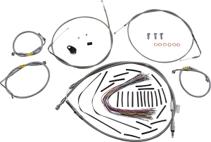 Control Kit For Early Touring Bikes With Bagger Bar Handlebars Silver