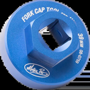 Fork Cap Socket 39 Mm Blue, Anodized 