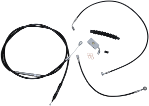 Complete Black Vinyl Braided Handlebar Cable/brake Line Kit Black