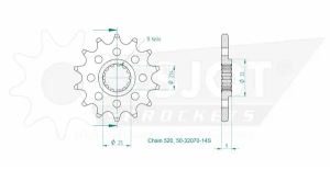 Sport Sprocket Front 520 Natural, 2, nordicamoto.ro