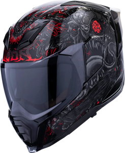 ICON Ultraflite Misanthrope Mips Helmet Black, Red , nordicamoto.ro