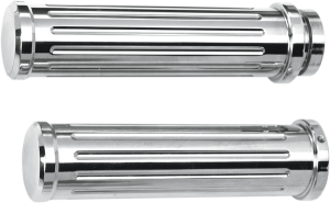Chrome Billet Grips Silver, 1, nordicamoto.ro