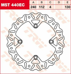 Disc de frână din oțel Ec Cross Design, 2, nordicamoto.ro